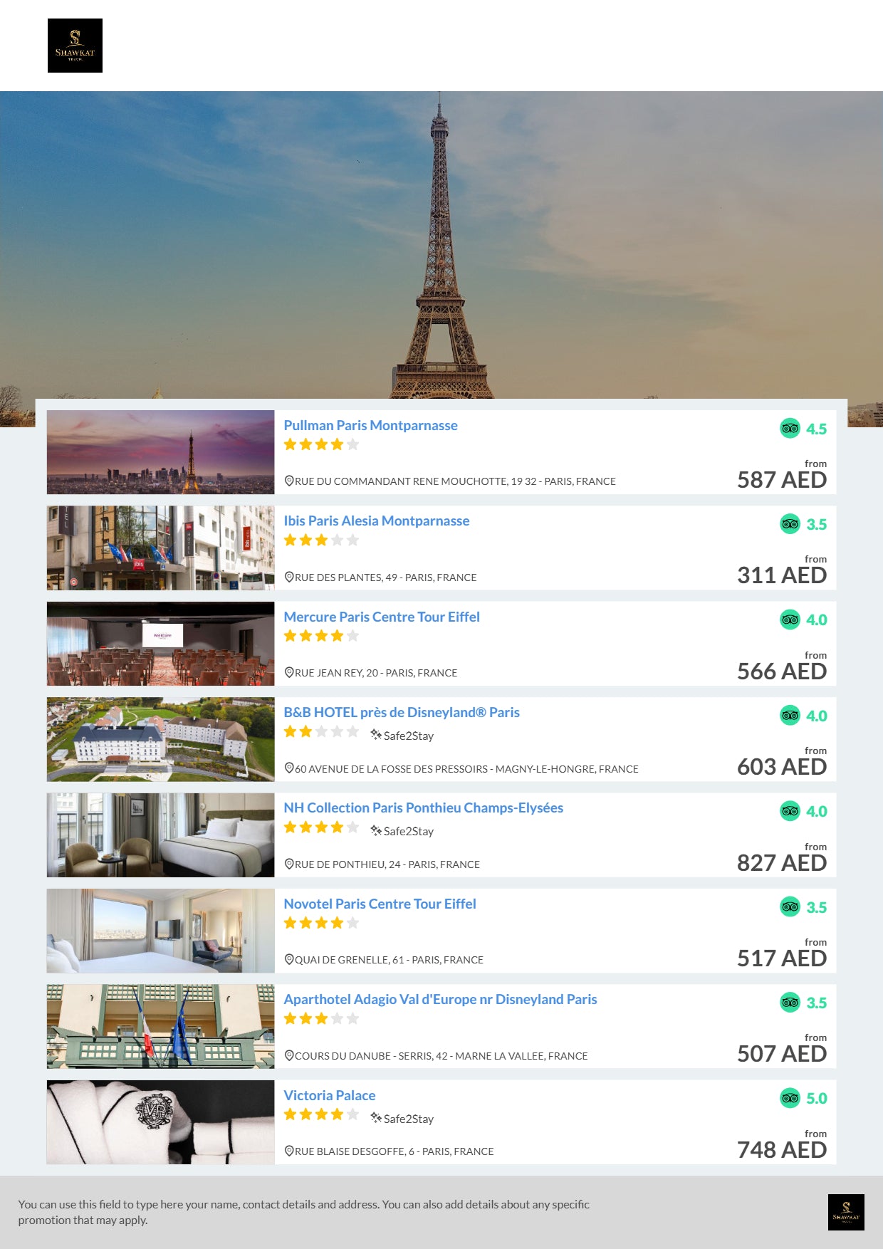 Paris Packages